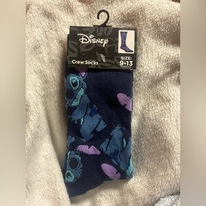 Disney Stitch Crew Socks - Blue and Purple